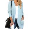 imageZESICA Womens Fall Winter 2025 Long Sleeve Open Front Casual Lightweight Soft Knit Cardigan Sweater OuterwearSkyblue