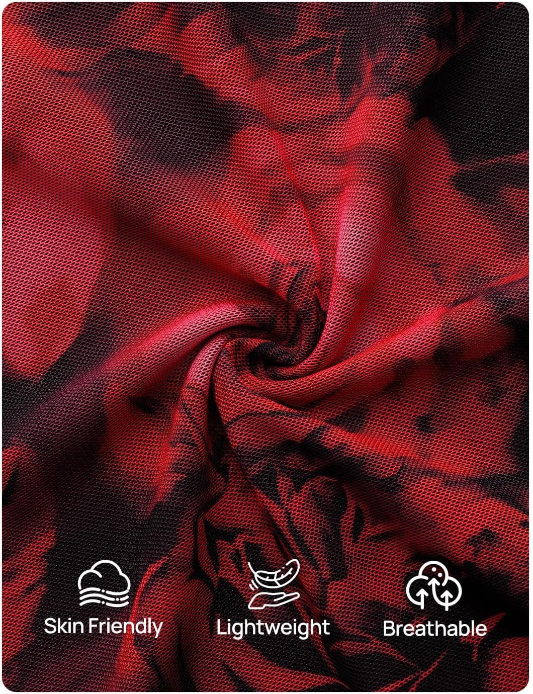 imageZESICA Womens Floral Mesh Going Out Tops Fall Long Sleeve Crewneck Slim Fit Ruched Y2k Shirts Beach Vacation OutfitsRed