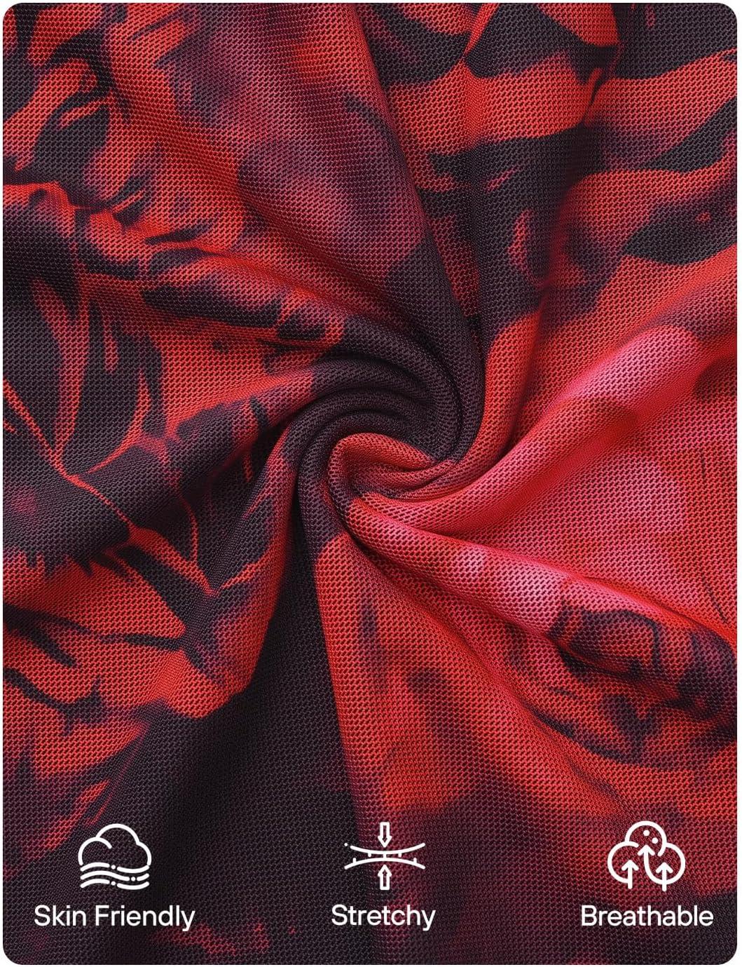 imageZESICA Womens Floral Mesh Long Sleeve Tops 2025 Fall Cowl Neck Slim Fit Going Out Y2k Shirts Trendy Date Night OutfitsRed