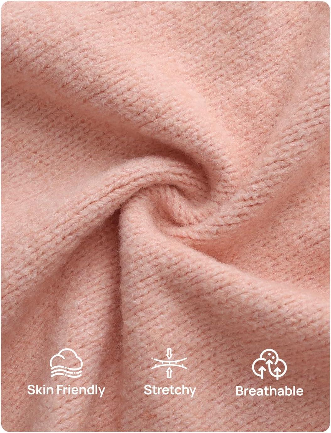 imageZESICA Womens Tie Front Bow Cardigan Sweaters 2025 Casual Long Sleeve Knit Color Block Fall Winter Clothing CoatsPink
