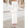 imageZESICA Womens 2025 Fall Long Sleeve Ruched Knit Bodycon Maxi Dress Cowl Neck Back Slit Formal Wedding Guest Cocktail DressesWhite