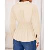 imageZESICA Womens Long Sleeve Button Down Cotton Shirts 2025 Fall Business Casual Collared Blouse Work Office Dressy TopsApricot