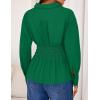 imageZESICA Womens Long Sleeve Button Down Cotton Shirts 2025 Fall Business Casual Collared Blouse Work Office Dressy TopsGreen