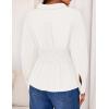 imageZESICA Womens Long Sleeve Button Down Cotton Shirts 2025 Fall Business Casual Collared Blouse Work Office Dressy TopsWhite