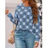 imageZESICA Womens Long Sleeve Crewneck Sweater 2025 Fall Printed Cute Oversized Knitted Pullover Tops Trendy ClothesDusty Blue
