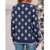 imageZESICA Womens Long Sleeve Crewneck Sweater 2025 Fall Printed Cute Oversized Knitted Pullover Tops Trendy ClothesNavy