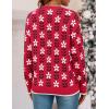 imageZESICA Womens Long Sleeve Crewneck Sweater 2025 Fall Printed Cute Oversized Knitted Pullover Tops Trendy ClothesRed