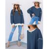imageZESICA Sweatshirts for Women Casual Long Sleeve Crewneck Contrast Color Oversized Pullover Tops Trendy ClothesDusty Blue