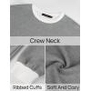 imageZESICA Sweatshirts for Women Casual Long Sleeve Crewneck Contrast Color Oversized Pullover Tops Trendy ClothesGrey