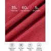 imageZESICA Womens 2025 Fall Long Sleeve Dress Crewneck Casual Loose Pleated Tiered Swing Midi Dresses with PocketsRed