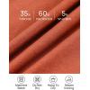 imageZESICA Womens 2025 Fall Long Sleeve Dress Crewneck Casual Loose Pleated Tiered Swing Midi Dresses with PocketsRust