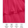 imageZESICA Womens 2025 Long Sleeve Crew Neck Ruffle Tiered Layered Chiffon Flowy Swing Long Midi DressRose