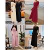 imageZESICA Womens Elegant Maxi Dresses 2025 Fall Long Sleeve Button Casual A Line Boho Flowy Dress with PocketsBlue Grey