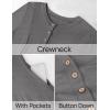 imageZESICA Womens Elegant Maxi Dresses 2025 Fall Long Sleeve Button Casual A Line Boho Flowy Dress with PocketsGrey