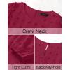 imageZESICA Womens Fall Long Sleeve Maxi Dresses 2025 Crew Neck Swiss Dot Tiered Flowy A Line Casual Boho Party DressWine Red