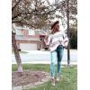 imageZESICA Womens 2025 Fall Long Sleeve Oversized Striped Color Block Comfy Loose Crew Neck Knitted Pullover SweaterPink