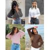 imageZESICA Womens Fall 2025 Turtleneck Batwing Long Sleeve Ribbed Knit Casual Soft Pullover Sweater Jumper TopDarkgrey