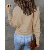 imageZESICA Womens Fall 2025 Turtleneck Batwing Long Sleeve Ribbed Knit Casual Soft Pullover Sweater Jumper TopOatmeal
