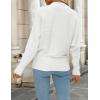 imageZESICA Womens Fall 2025 Turtleneck Batwing Long Sleeve Ribbed Knit Casual Soft Pullover Sweater Jumper TopWhite