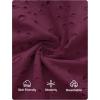 imageZESICA Womens Fall Long Sleeve Maxi Dresses 2025 Square Neck Hollow Out Eyelet Smocked A Line Boho Wedding Guset DressFuchsia