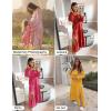 imageZESICA Womens 2025 Boho Sexy Off Shoulder Long Sleeve Smocked High Waist Side Split Flowy A Line Tiered Long Maxi DressPink