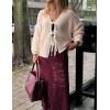 imageZESICA Crdigans for Women Trendy 2025 Tie Front Bow Sweaters Casual Long Sleeve Winter Clothing CoatsOats