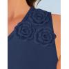 imageZESICA Womens 2025 Summer One Shoulder Sleeveless Maxi Dress Casual Floral Ribbed Knit Backless Cocktail Party Long DressesNavy