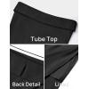 imageZESICA Womens 2025 Summer Strapless Bodycon Midi Dress Off Shoulder Sleeveless Side Slit Tube Long Club Party DressesBlack