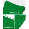 imageZESICA Womens 2025 Summer Strapless Bodycon Midi Dress Off Shoulder Sleeveless Side Slit Tube Long Club Party DressesGreen
