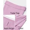 imageZESICA Womens 2025 Summer Strapless Bodycon Midi Dress Off Shoulder Sleeveless Side Slit Tube Long Club Party DressesPurple