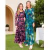 imageZESICA Womens Fall Floral Wedding Guest Bodycon Dresses 2025 Long Sleeve Crewneck Mesh Ruffle Mermaid Party Maxi DressGreen