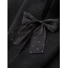 imageZESICA Womens Oversized Bow Sweaters Fall 2025 Cute Crewneck Long Sleeve Knit Pullover Sweater Jumper TopsBlack