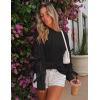 imageZESICA Womens Oversized Bow Sweaters Fall 2025 Cute Crewneck Long Sleeve Knit Pullover Sweater Jumper TopsBlack