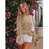 imageZESICA Womens Oversized Bow Sweaters Fall 2025 Cute Crewneck Long Sleeve Knit Pullover Sweater Jumper TopsKhaki