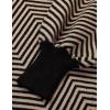 imageZESICA Womens 2025 Fall Fashion Turtleneck Long Sleeve Striped Ribbed Knit Loose Pullover Sweater TopsBrownstripe