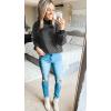 imageZESICA Womens 2025 Fall Fashion Turtleneck Long Sleeve Striped Ribbed Knit Loose Pullover Sweater TopsDim