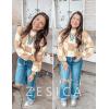 imageZESICA Womens 2025 Fall Fashion Turtleneck Long Sleeve Striped Ribbed Knit Loose Pullover Sweater TopsKhakiplaid