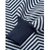 imageZESICA Womens 2025 Fall Fashion Turtleneck Long Sleeve Striped Ribbed Knit Loose Pullover Sweater TopsNavystripe