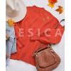 imageZESICA Womens Casual Turtleneck Long Lantern Sleeve Fall 2025 Oversized Ribbed Knit Pullover Sweater Jumper TopFirered