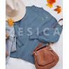 imageZESICA Womens Casual Turtleneck Long Lantern Sleeve Fall 2025 Oversized Ribbed Knit Pullover Sweater Jumper TopGreyblue