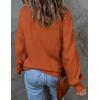 imageZESICA Womens Casual Turtleneck Long Lantern Sleeve Fall 2025 Oversized Ribbed Knit Pullover Sweater Jumper TopMaple