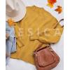 imageZESICA Womens Casual Turtleneck Long Lantern Sleeve Fall 2025 Oversized Ribbed Knit Pullover Sweater Jumper TopMustard