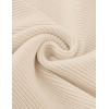 imageZESICA Womens Crew Neck Long Lantern Sleeve Fall 2025 Casual Loose Ribbed Knit Solid Soft Pullover Sweater TopsApricot