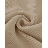 imageZESICA Womens Crew Neck Long Lantern Sleeve Fall 2025 Casual Loose Ribbed Knit Solid Soft Pullover Sweater TopsKhaki