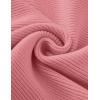 imageZESICA Womens Crew Neck Long Lantern Sleeve Fall 2025 Casual Loose Ribbed Knit Solid Soft Pullover Sweater TopsPink