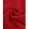 imageZESICA Womens Crew Neck Long Lantern Sleeve Fall 2025 Casual Loose Ribbed Knit Solid Soft Pullover Sweater TopsRed