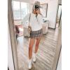 imageZESICA Womens Crew Neck Long Lantern Sleeve Fall 2025 Casual Loose Ribbed Knit Solid Soft Pullover Sweater TopsWhite