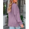 imageZESICA Womens Fall 2025 Casual Long Sleeve Crew Neck Side Slit Oversized Ribbed Knit Pullover Sweater TopsPurple