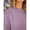 imageZESICA Womens Fall 2025 Casual Long Sleeve Crew Neck Side Slit Oversized Ribbed Knit Pullover Sweater TopsPurple