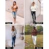 imageZESICA Womens Fall 2025 Wrap V Neck Long Batwing Sleeve Belted Waist Ruffle Knitted Sweater Pullover TopBrown